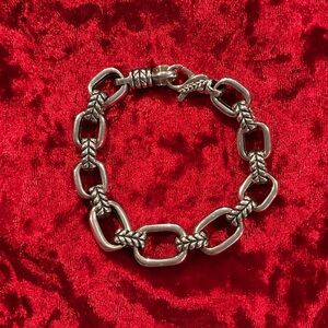 JAI Chunky Silver Chain Bracelet